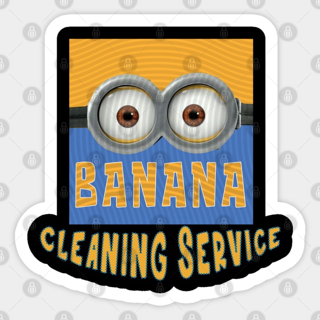 DESPICABLE MINION AMERICA CLEANING SERVICE Sticker by LuckYA